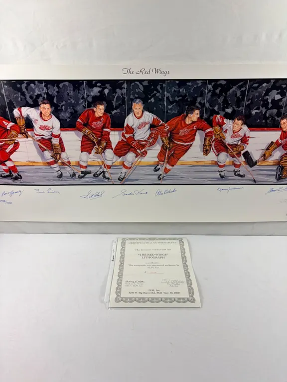 "The Red Wings" Autographed Lithograph