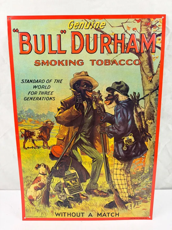 "Bull" Durham Smoking Tobacco Tin Sign