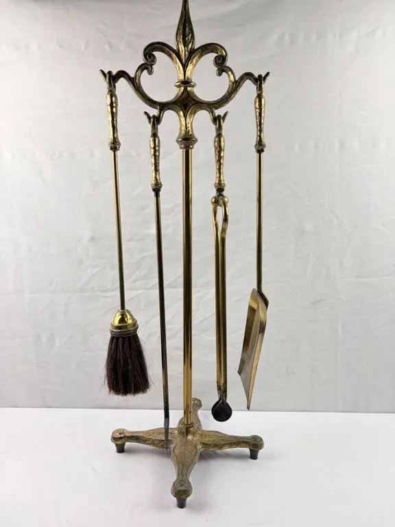 Brass Fireplace Tool Set