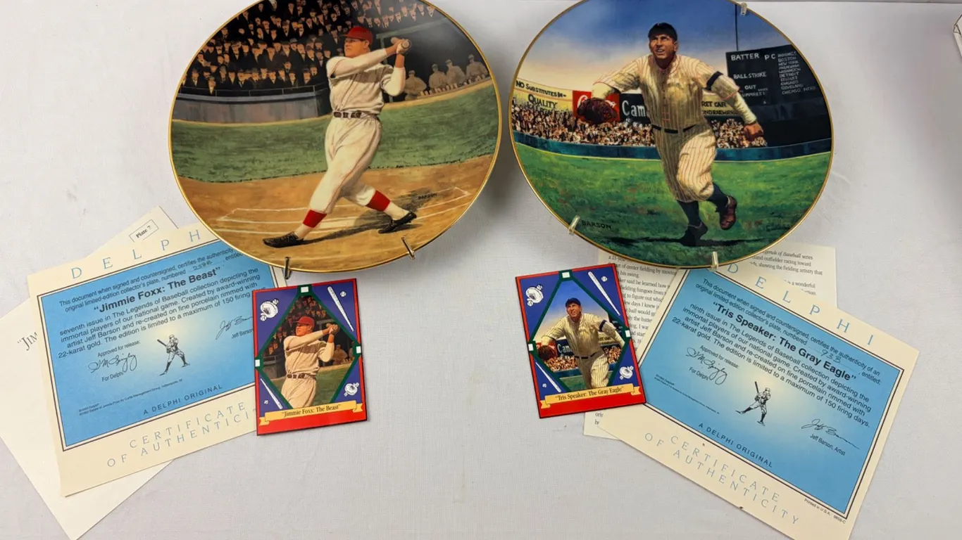 "The Legends Of baseball" Collectors Plates