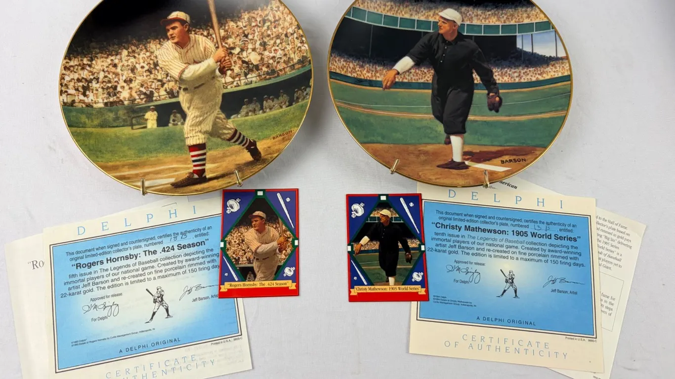 "The Legends Of Baseball" Collectors Plates