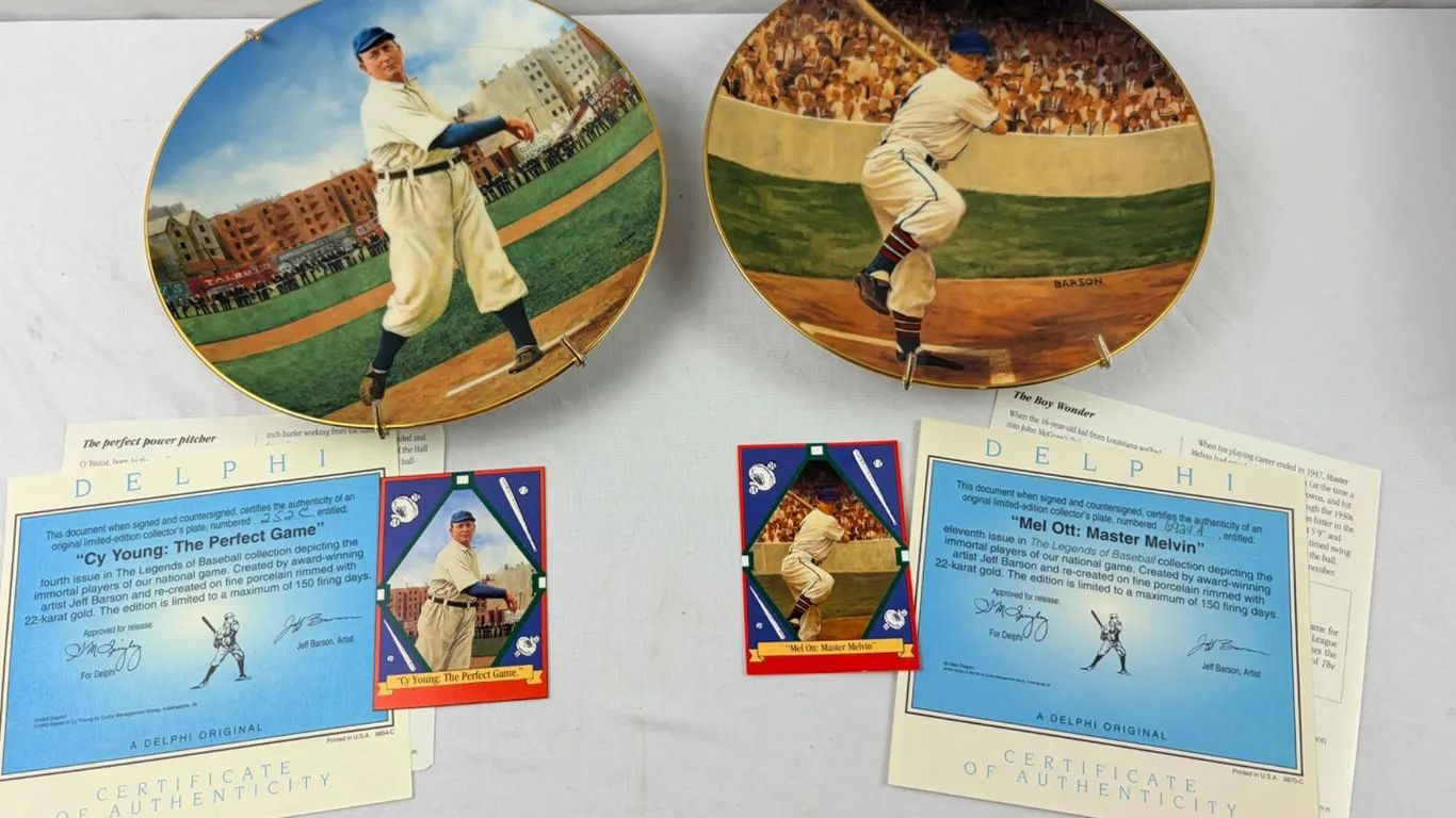 "The Legends Of Baseball" Collectors Plates