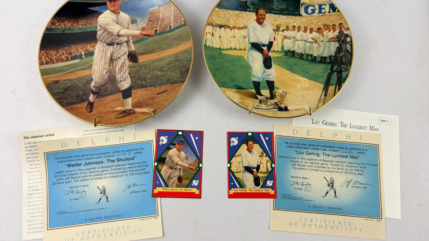 "The Legends Of Baseball" Collectors Plates