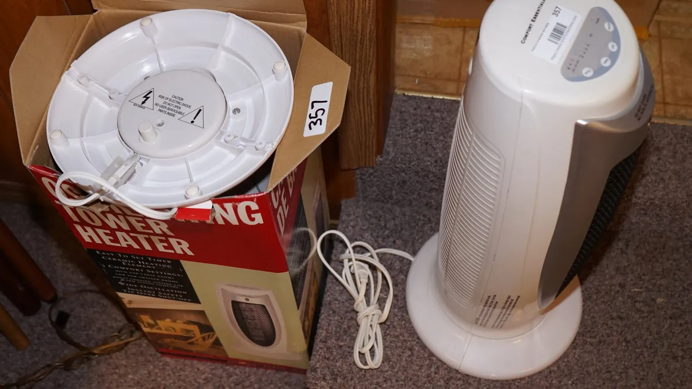 2 Oscillating Tower Heaters