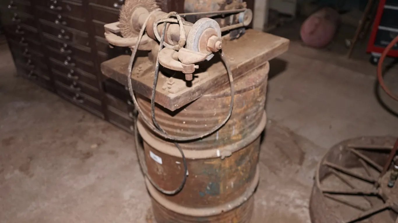 Homemade Grinding Wheel on Drum