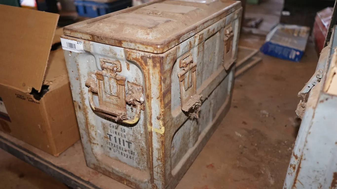Military Ammo Box & Contents