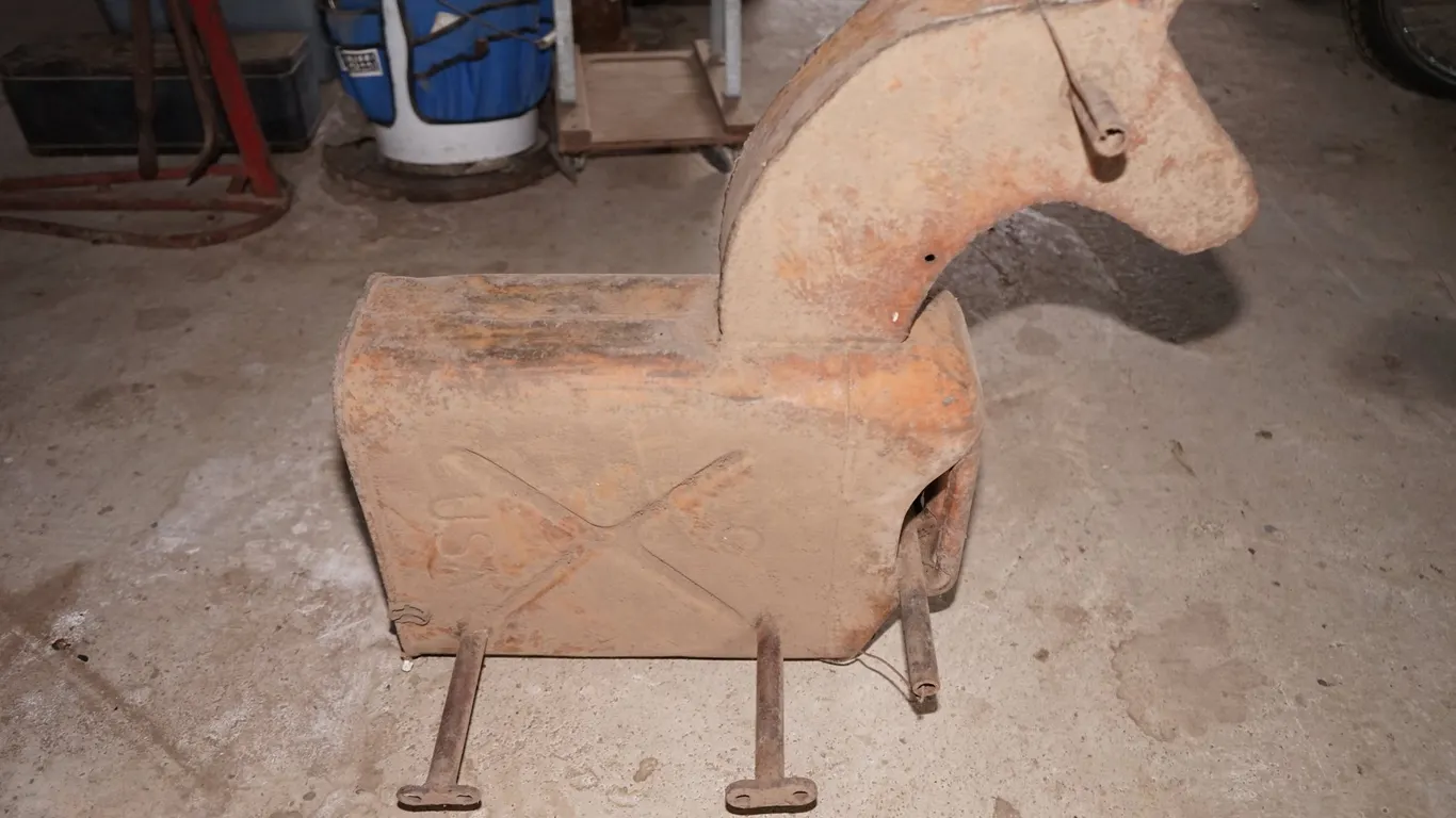Homemade Metal Gas Can, Kids Swing Horse