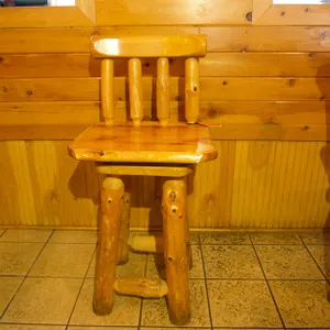 (1) High Top Log Chair