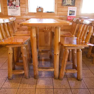 Log High Top Table with (4) Chairs