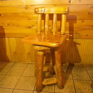 (1) High Top Log Chair