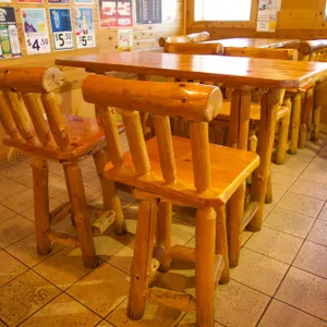 Log High Top Table with (4) Chairs