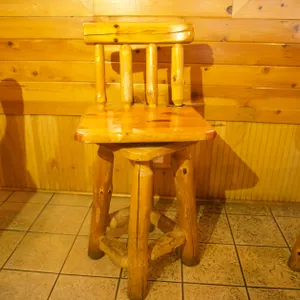 (1) High Top Log Chair