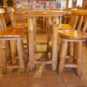 Log High Top Table with (4) Chairs