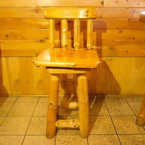 (1) High Top Log Chair