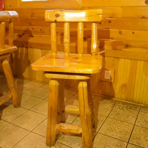(1) High Top Log Chair