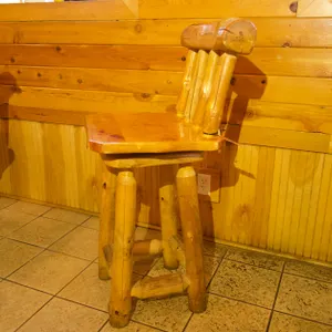 (1) High Top Log Chair