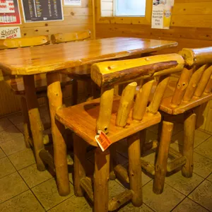 Log High Top Table with (4) Chairs