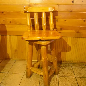 (1) High Top Log Chair