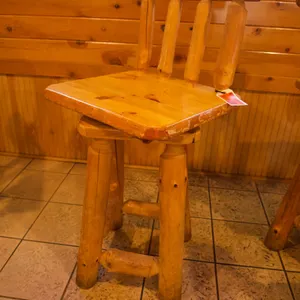 (1) High Top Log Chair