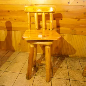 (1) High Top Log Chair