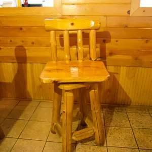(1) High Top Log Chair