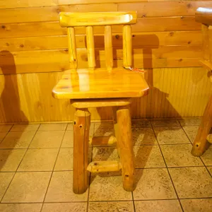 (1) High Top Log Chair