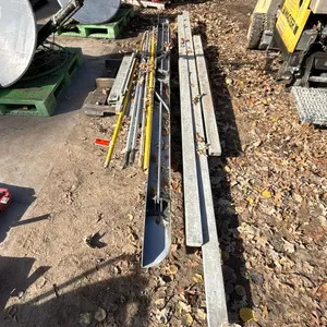 Pallet of Concrete Screeds and (5) Pole Extensions for Concrete Brooms