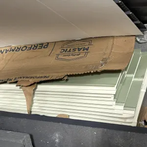 (10)  10' Cream Aluminum V Groove Soffit