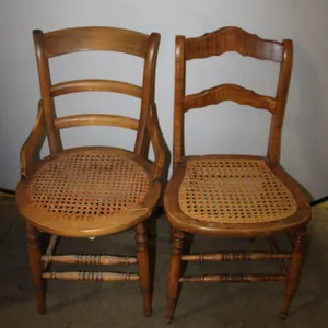 Cane Seat Wood Chairs