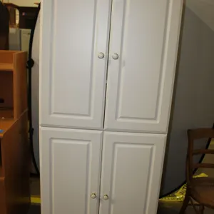 White Four-Door Cabinet