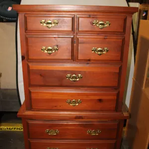 Pine Highboy Chest of Drawers
