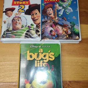 Disney Pixar VHS Lot: Toy Story 1 & 2, A Bug's Life