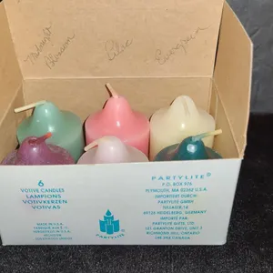 PartyLite Mixed Votive Candles Box of 6 Scents Assorted