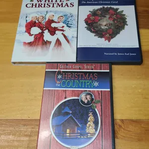 3 Christmas DVDs: White Christmas, Tim Janis, Gaither