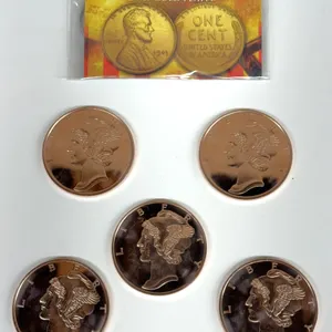 .999 Fine Copper Rounds & 1943 Steel Wheat Cent
