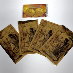 4 Idaho Goldbacks & 1943 Steel Wheat Cent Set
