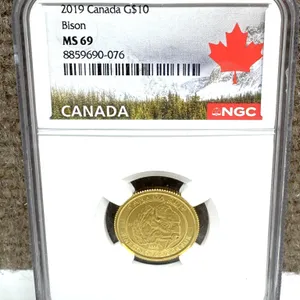 2019 Canada $10 Gold Bison Coin MS69 NGC
