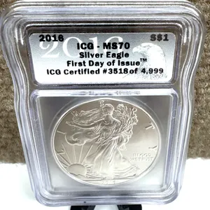 2016 ICG MS70 Silver Eagle First Day Issue