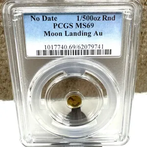 1/500 oz .9999 Gold Moon Landing PCGS MS69