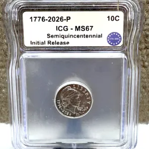 1776-2026-P 10C ICG MS67 Semiquincentennial Dime
