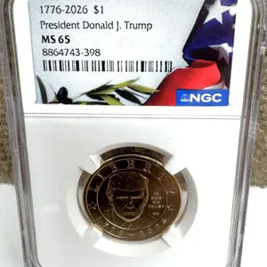 1776-2026 $1 Trump Commemorative Coin MS65