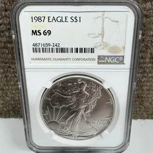 1987 American Silver Eagle $1 NGC MS69