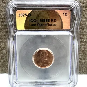 2025-D Lincoln Cent ICG MS66 RD Last Year Issue
