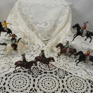 Hollow-cast Lead Mounted American Cowboys