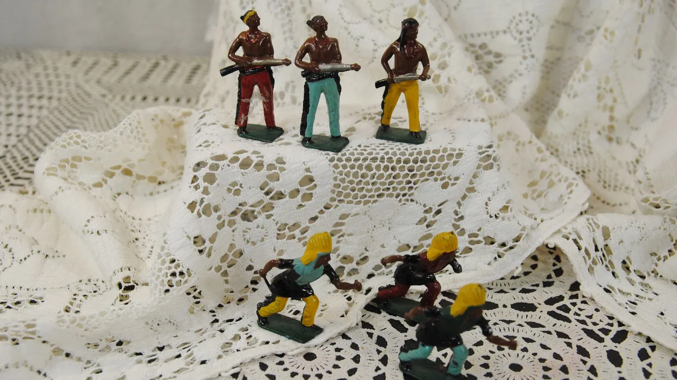 Hollow-cast Lead Native Americans