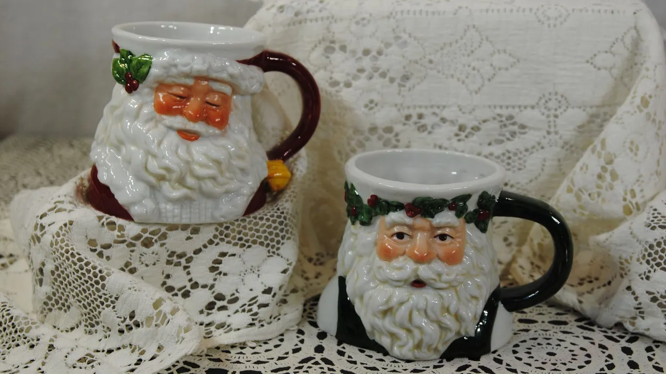 Vintage Santa Mugs