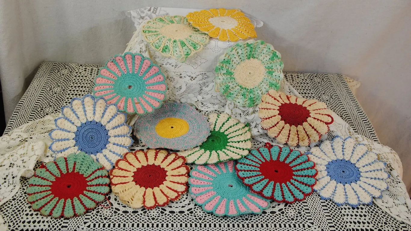 Hand Crochet Vintage Potholders