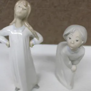 Lladró Porcelain Girl Figurines, Spain, 2 Pc