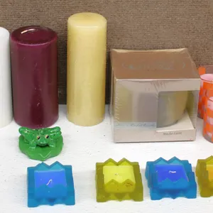 Candle Lot With Jar, Votives, Pillars