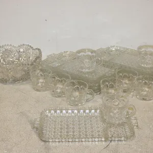 Punch Cups, Snack Plates & Crystal Bowl
